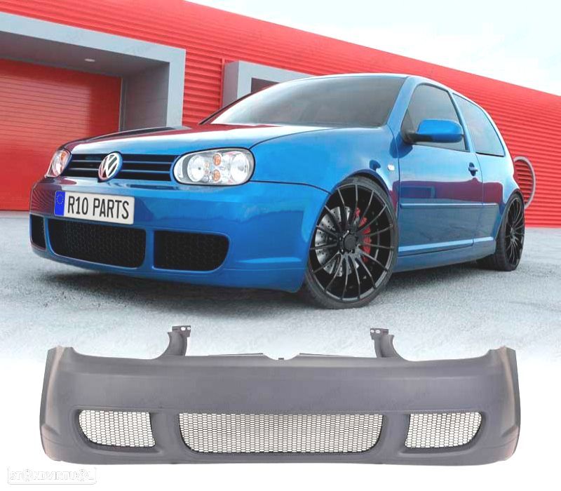 PARA-CHOQUES FRONTAL VW GOLF 4 97-03 LOOK R32 GRELHAS PLASTICO - 1