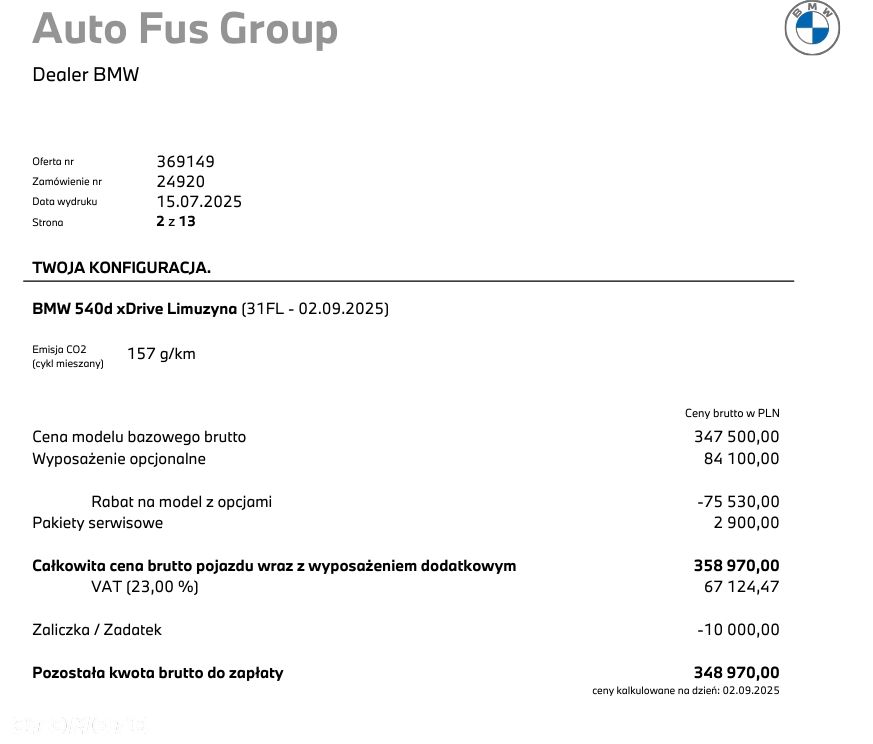 BMW Seria 5 540d xDrive mHEV M Sport - 13