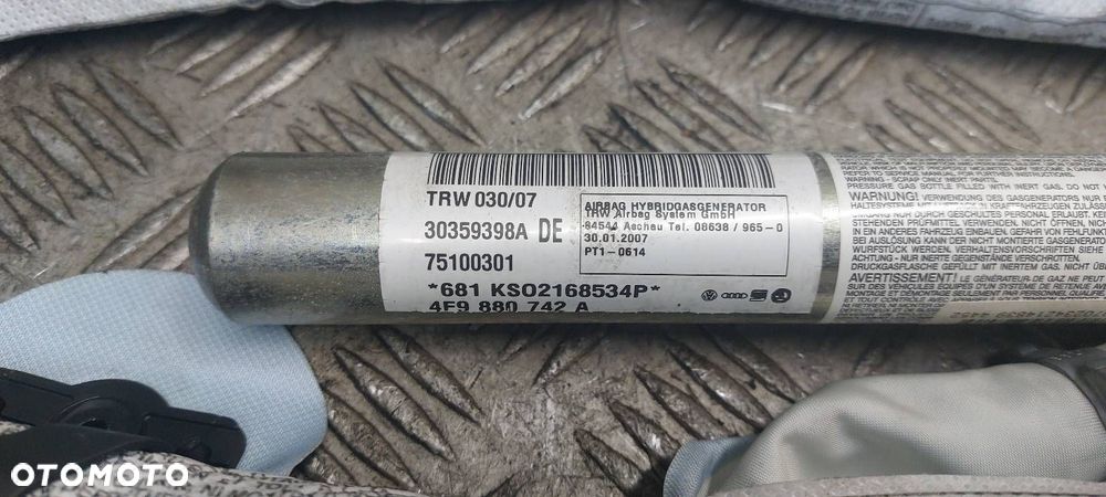 ZESTAW POSTRZAŁOWY MODUŁ AIRBAG PODUSZKA KIEROWCY KURTYNY PASY AUDI A6 C6 - 4