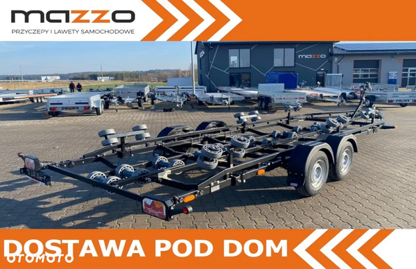 Lorries DOSTAWA! Przyczepa podłodziowa PP35-8825 wym. 880x248cm Idealna do transportu łodzi do 8,6m! LED, wciągarka, ROLKI, lakierowana! DMC 3500 kg