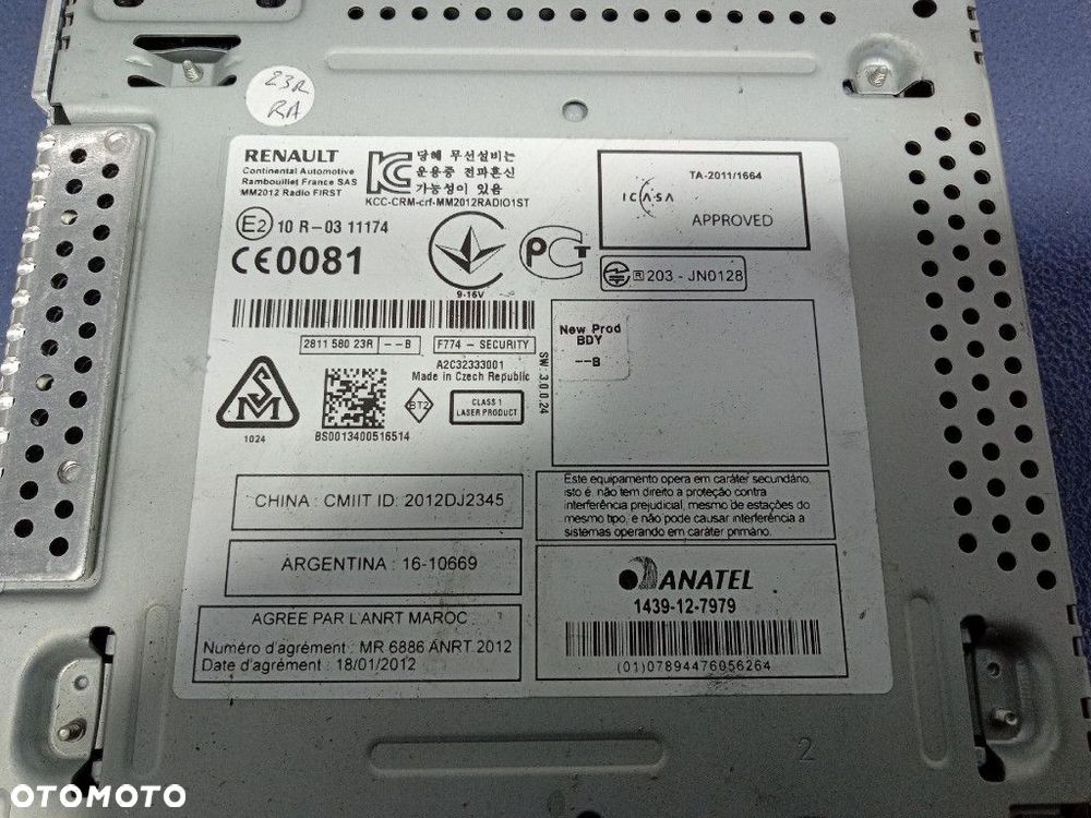 RENAULT MEGANE III LIFT 13-16 RADIO A2C32333001 - 3