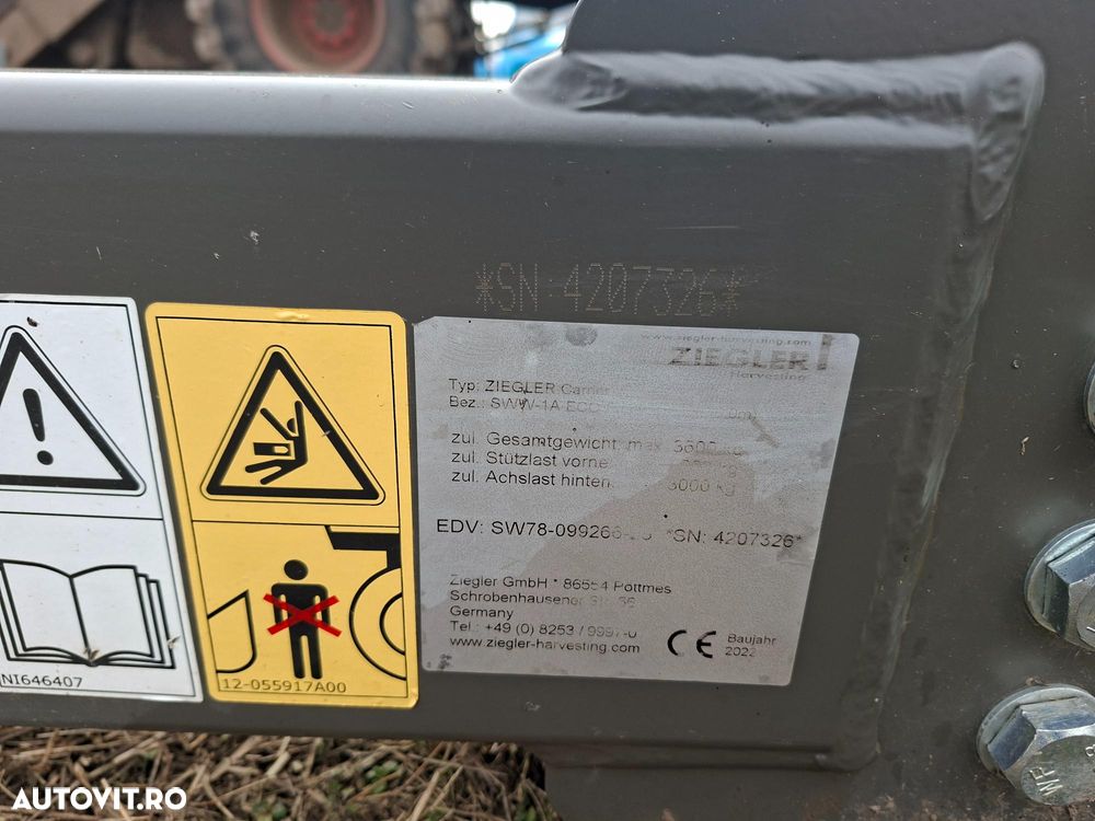 Fendt FREEFLOW 5.4 HEDER PAIOASE +ZIEGLER RTT-AGCO 5.4 EXTENSIE RAPITA+ZIEGLER ZWW CARRIER CARUCIOR - 23
