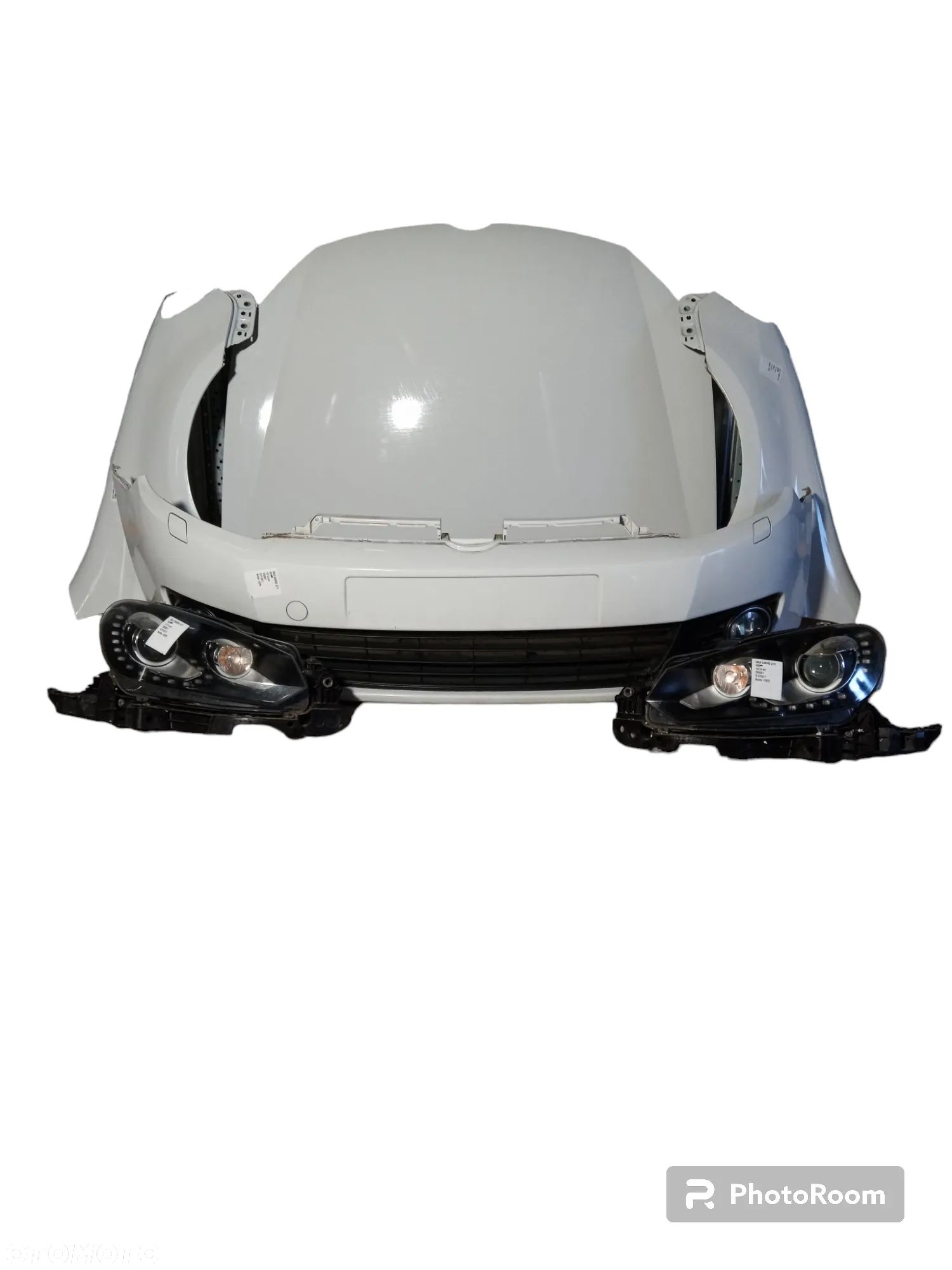 VW GOLF VI 6 5K 5K1 CABRIO HB  LC9A BIAŁY MASKA BŁOTNIK BŁOTNIKI LEWY PRAWY PRZEDNI PRZÓD ZDERZAK SPRYSK SPRYSKI LAMPA LAMPY PRZÓD BI XENON BI-XENON LED LEWA PRAWA POTESTOWY MINIMALNY PRZEBIEG! - 1