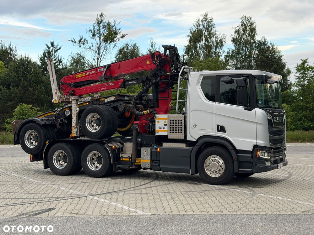 Scania 590R V8 z palfinger s270L z Niemiec od właściciela 2021/22 perfekcyjny stan do drewna drzewa dłużyce z wózkiem DOLL 6x4 ASO SCANIA KONTRAKT - 4