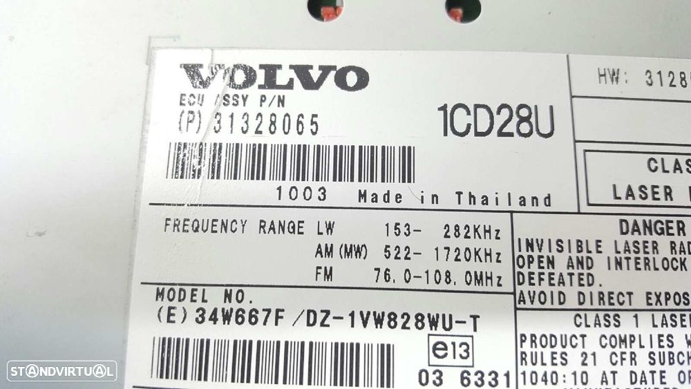 SISTEMA AUDIO / RADIO CD VOLVO XC90 D5 SUMMUM (5 ASIENTOS) (136KW) - 4