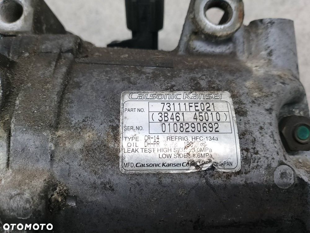 POMPA, SPRĘŻARKA KLIMATYZACJI SUBARU IMPREZA II 73111FE021 1.6 16V - 4