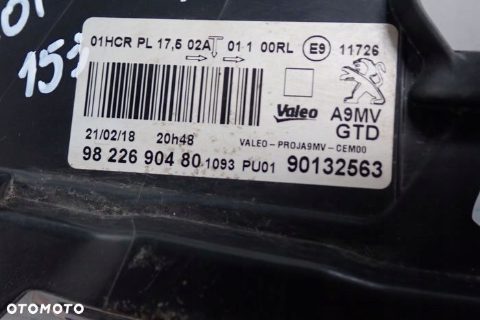 PEUGEOT 208 LED LIFT 15- reflektor lewy lampa lewa 9822690480 - 5