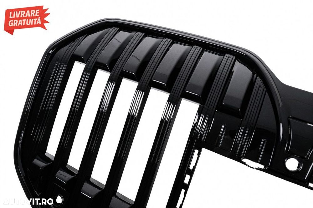 Grila Centrala cu LED BMW Seria 7 G70 (2022-) Negru Lucios - 4