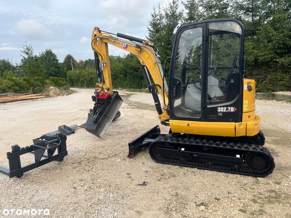 Caterpillar MINIKOPARKA CAT 302,7 gąsienicowa 2x łyżka Grabie WIERTNICA widły 303,5 Catepillar 305 koparka 3 5 tony sprowadzona 1 właściciel po serwisie BOBCAT SANNY YANMAR JCB KUBOTA mini koparka - 23