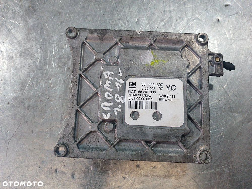 KOMPUTER, STEROWNIK FIAT CROMA 2005- 55555807  55207336  5WK9411 1.8 16V - 4