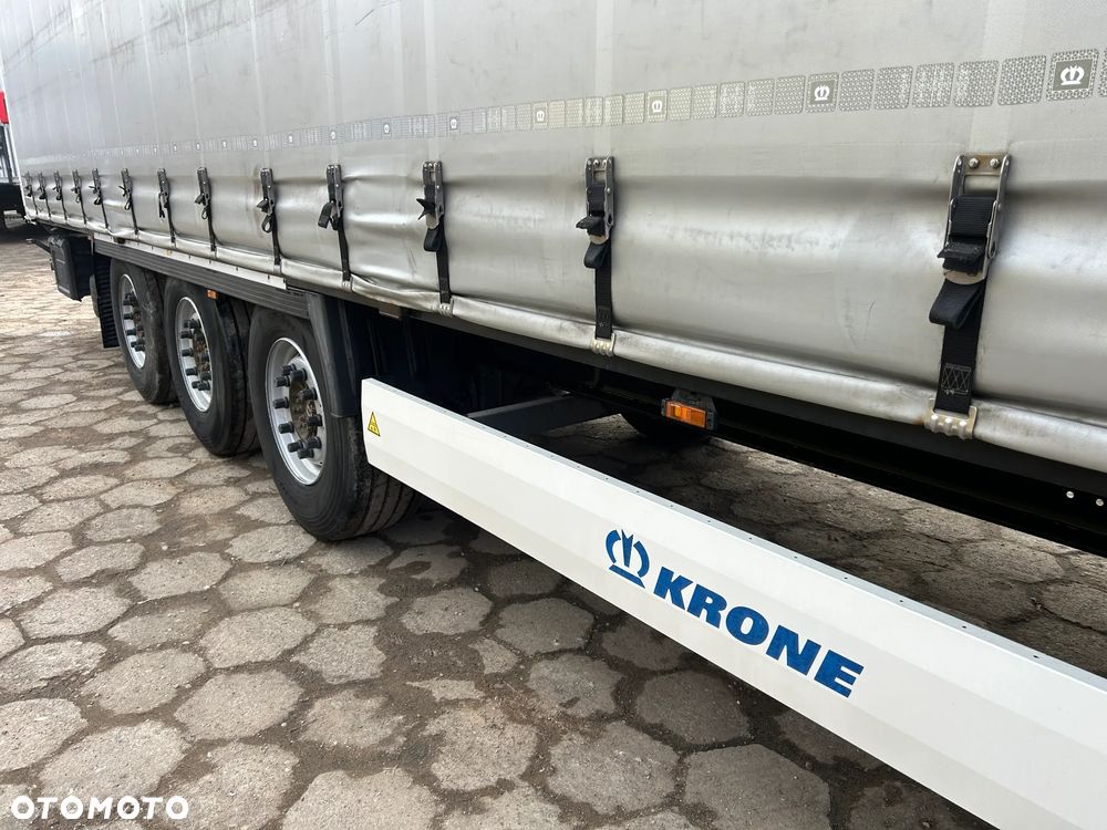 Krone FIRANKA / NOWE OPONY DUNLOP / OŚ PODNOSZONA / BARDZO ŁADNA RAMA / OSIE KRONE / DWA KOŁA ZAPASOWE / NACZEPA 2018 ROK !! - 9