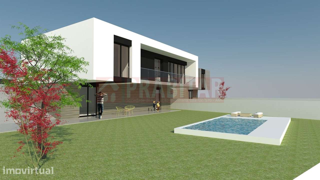 MORADIA TIPO T4 COM GARAGEM e grande terreno plano  NOVA - Grande imagem: 3/24