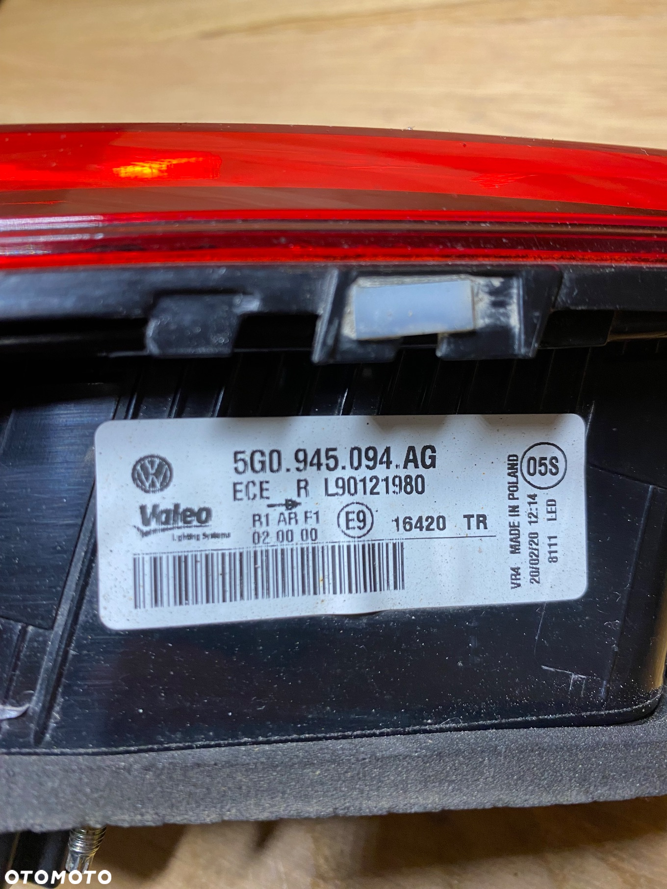 LAMPA TYLNA TYŁ PRAWA LED W KLAPĘ VW GOLF VII 5G0945094AG - 7
