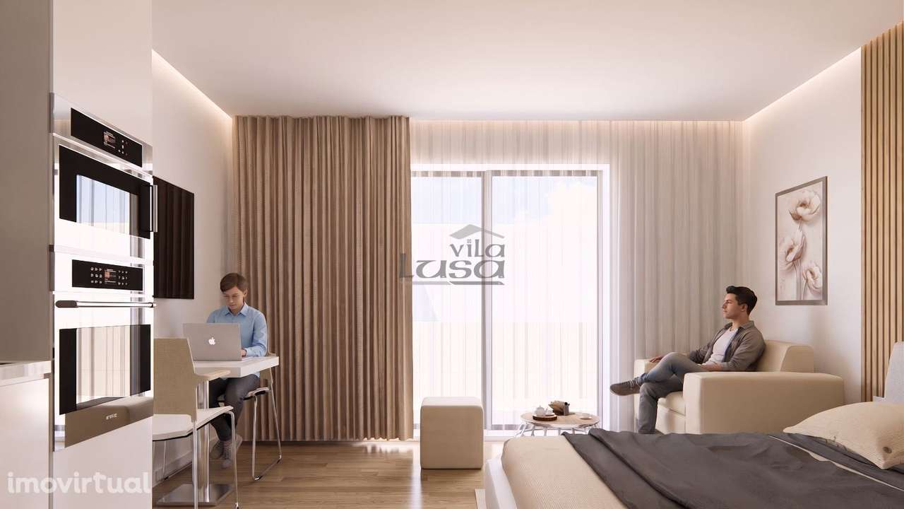 T0 Novo em Vilar de Paraiso, com varanda e lugar de garagem - Grande imagem: 5/28