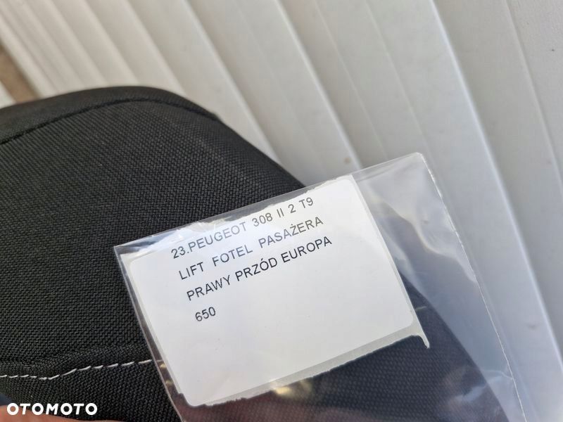 PEUGEOT 308 2 II T9 LIFT FOTEL PASAŻERA PRAWY PRZÓD PRZEDNI EUROPA - 9