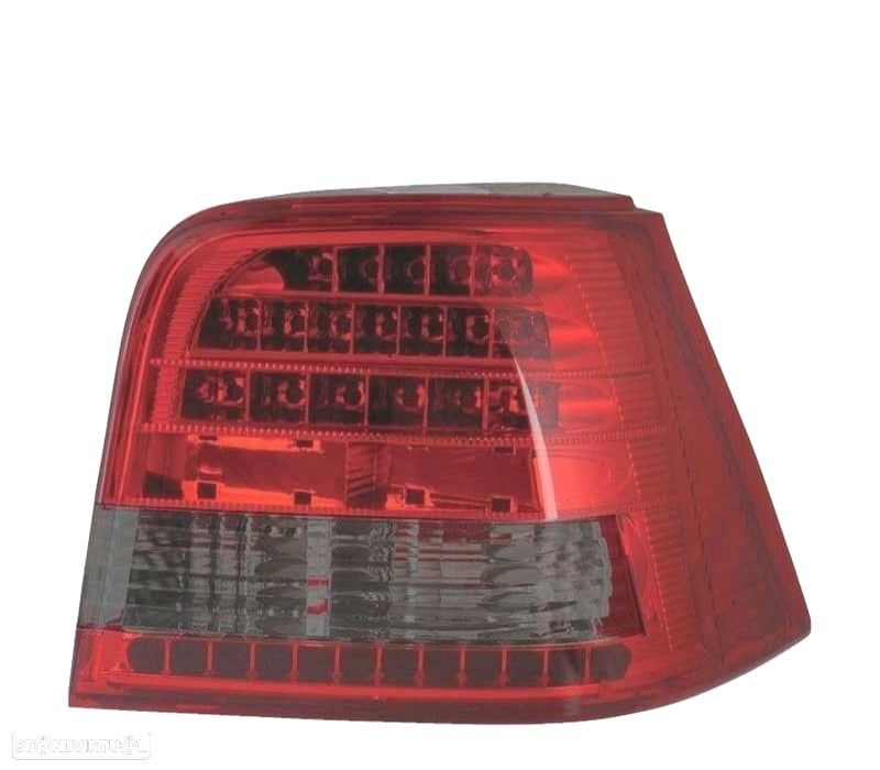 FARÓIS VOLKSWAGEN VW GOLF 4 97-03 LED VERMELHO FUMADO - 1