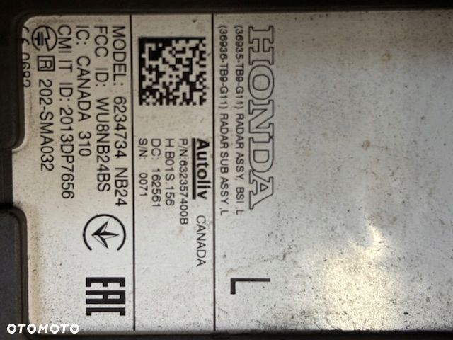 honda civic ix radar czujnik asystent martwego pola lewy kombi 36930-tb9-g1 - 3