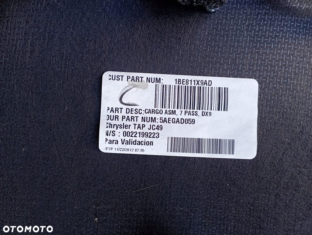 FIAT FREEMONT PÓŁKA SCHOWEK BAGAŻNIKA 1BE811X9AD 5AEGAD059 - 6