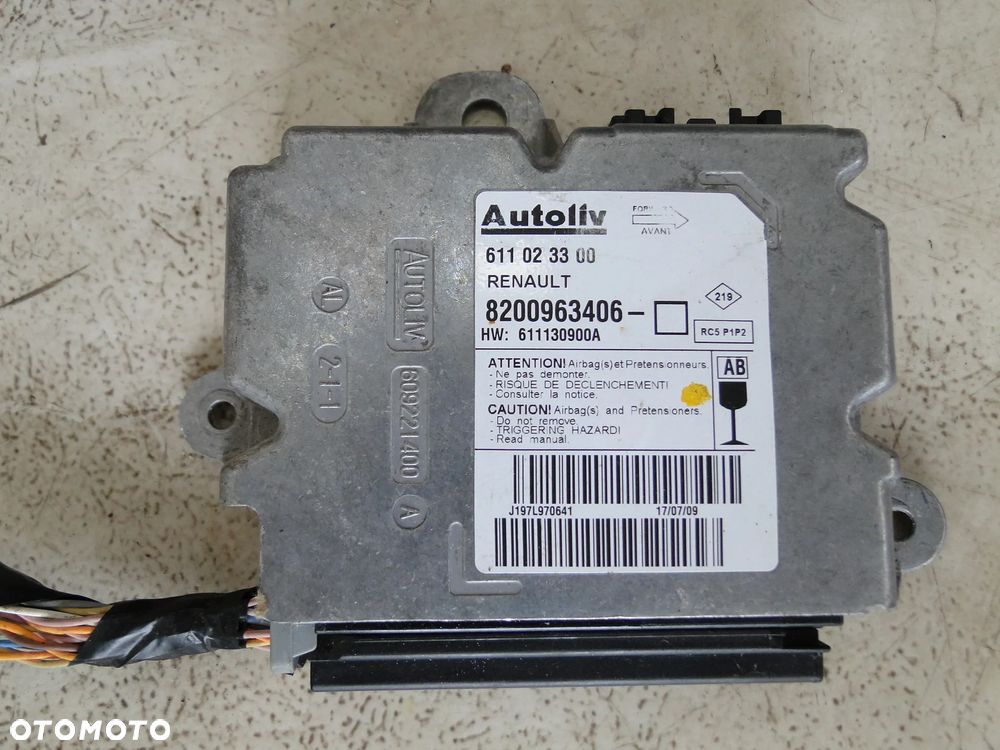 RENAULT LAGUNA III 3 KONSOLA DESKA PODUSZKI AIRBAG PASY SENSOR KOMPLET ORYGINAŁ EUROPA - 25