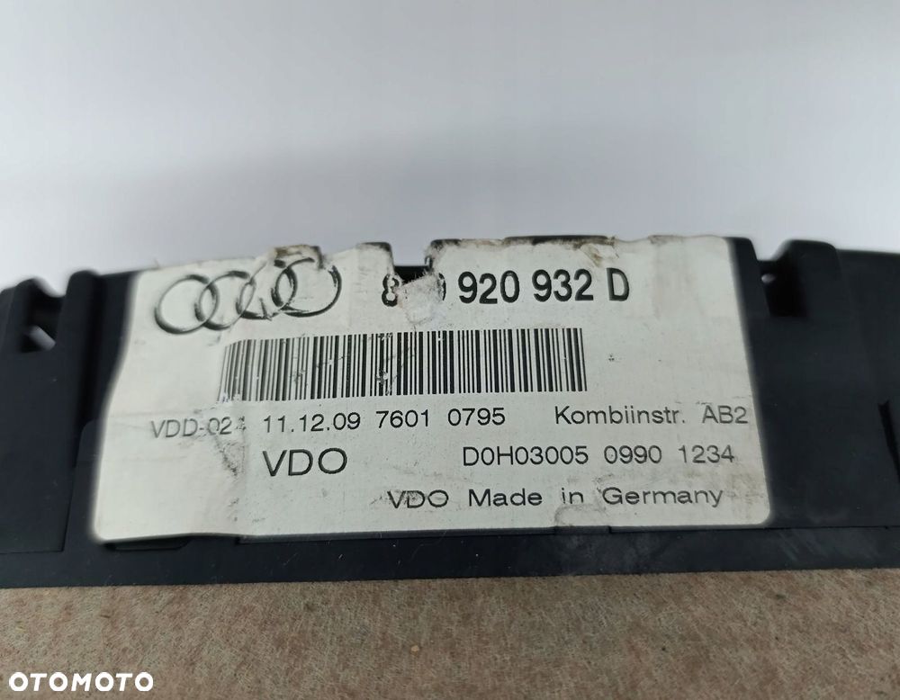 ZEGARY LICZNIK AUDI A3 8P 8P0920932D - 4