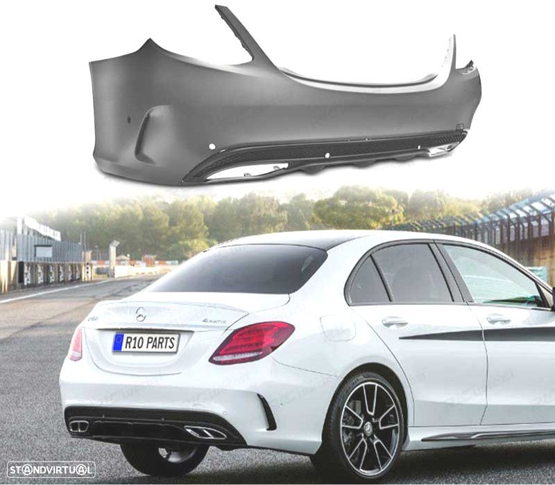 PARA-CHOQUES TRASEIRO MERCEDES CLASE C W205 14- LOOK AMG PDC - 1