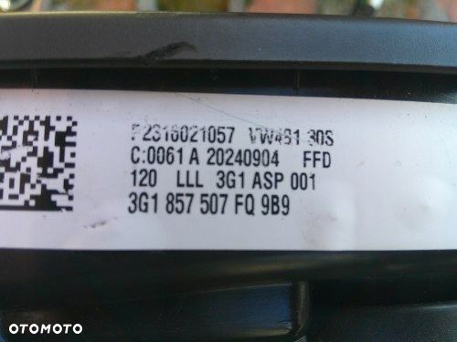 VW PASSAT B8 3G0 15+2 PIN 17PIN 14- LEWE LUSTERKO ORYGINAŁ - 11