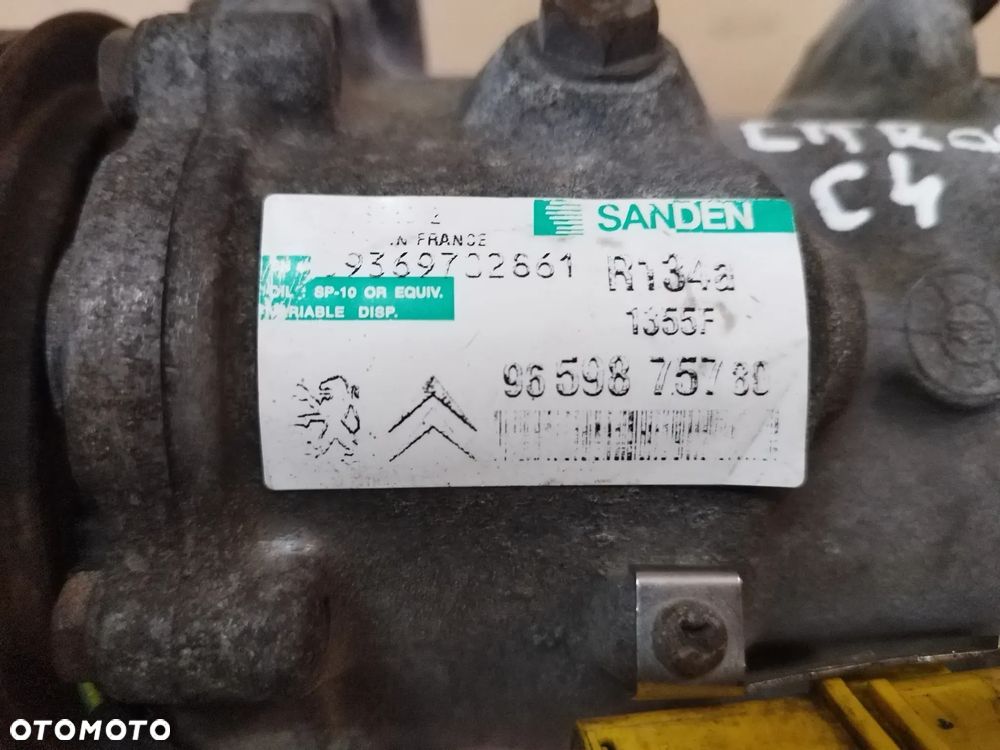 SPRĘŻARKA KLIMATYZACJI CITROEN C4 I 9659875780 1.6 HDI  04-14 KOMPRESOR - 3