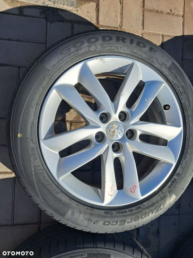 peugeot 508 felgi aluminiowe 17" koła lato 215/55r17 5x108 9671401380 - 5