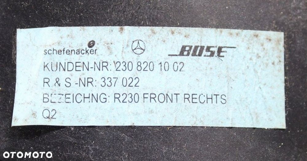 GŁOŚNIK DRZWI PRAWY MERCEDES SL R230 BOSE - 4