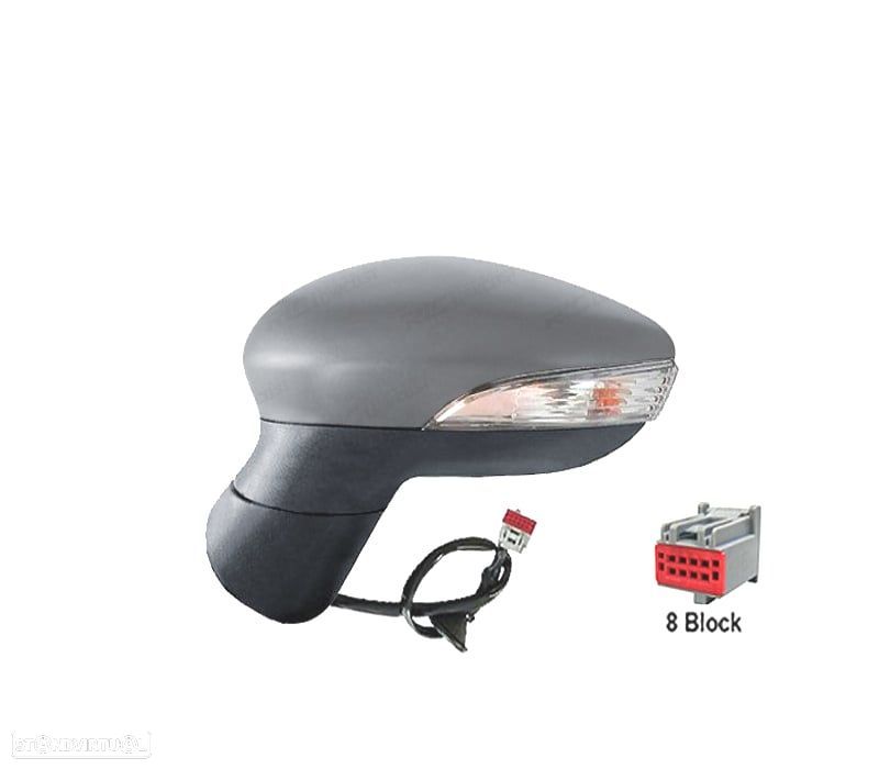 ESPELHO COMPLETO LADO ESQUERDO FORD FIESTA MK7 08-12 - 1