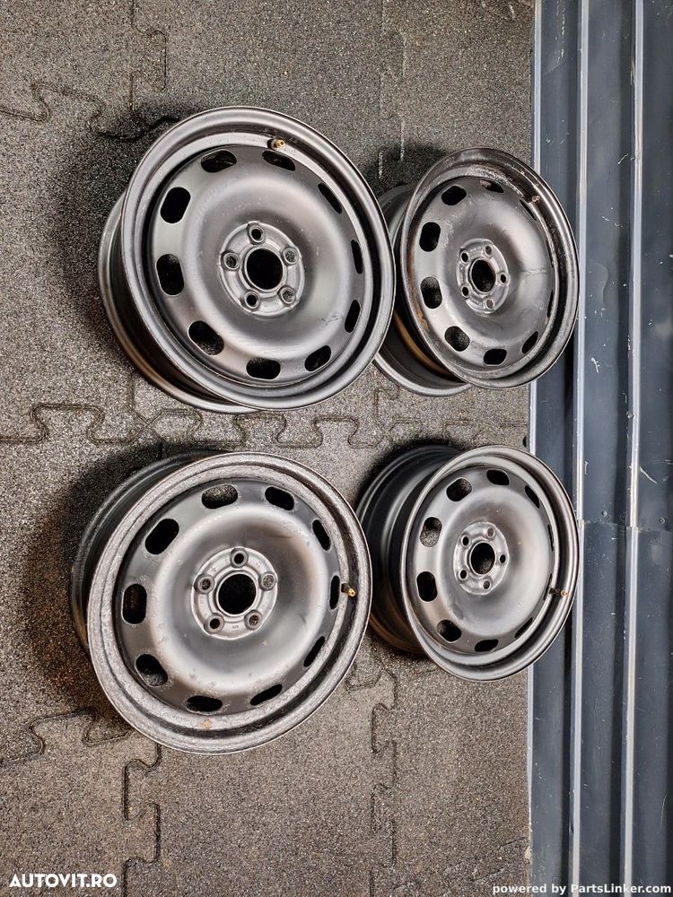 Jante de otel pe 15 5x100 VOLKSWAGEN GOLF IV (1J1) [ 1997 - 2007 ] 6Jx15H2 ET38 OEM 1J0601027H - 1