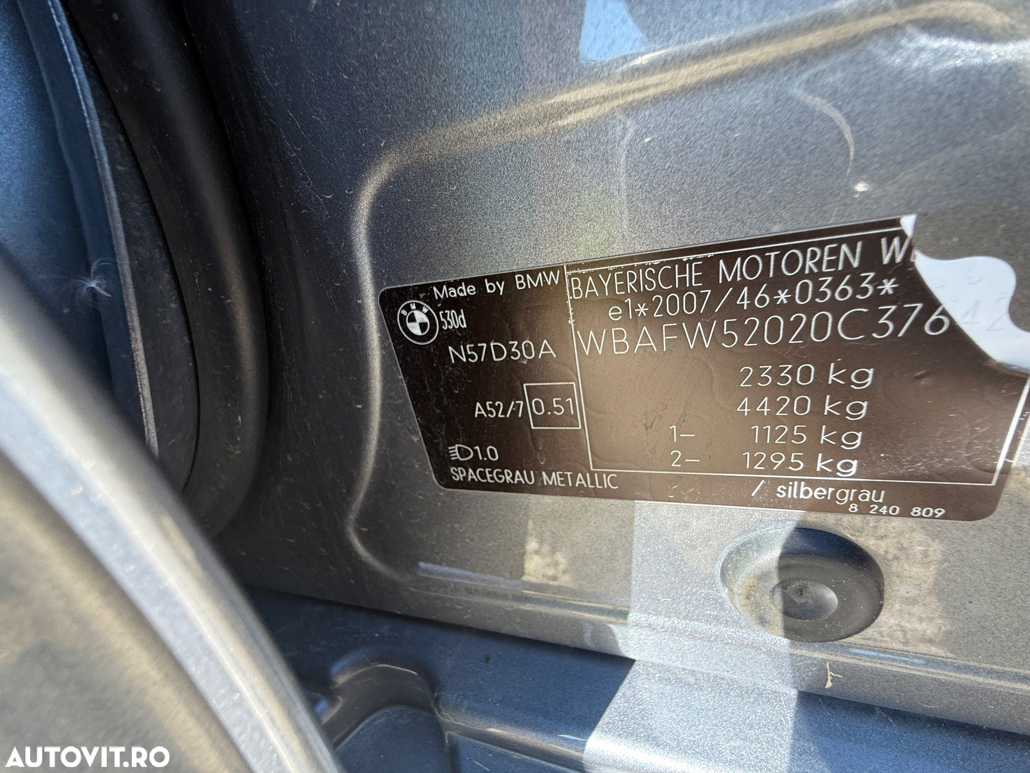 Dezmembrez bmw f10 530d 245 HP N57D20A culoare A52 SPACEGRAU METALLIC  motor  perfect funcțional cutie automată navigație android cu Apple car play - 7