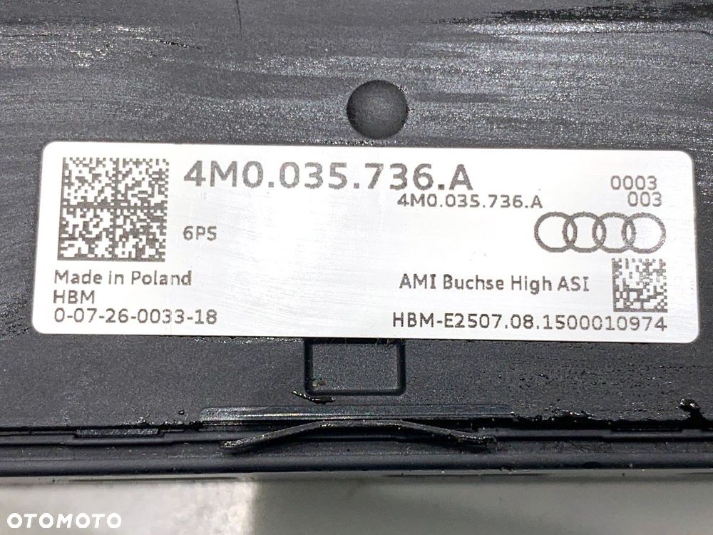 GNIAZDO USB  AUDI Q7 (4MB, 4MG) 2015 - 2022 3.0 TDI quattro 200 kW [272 KM] olej napędowy 2015 - - 5