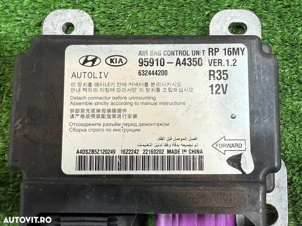 AIRBAG CALCULATOR KIA CARENS 12 1.7 DIESEL 2017 COD OEM 95910-A4350 95910A4350 2013-2020 - 8