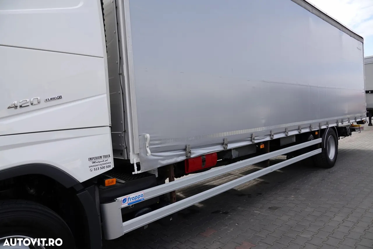 Volvo FH 420 / 4x2 / SOLÓWKA / PERDEA 9,10 M / AER CONDIȚIONAT PARCARE / LIFT DHOLLANDIA 2000KG / CONTRACTUL DE SERVICE POSTĂ - 7