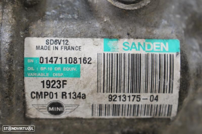Compressor Do Ac / Ar Condicionado Mini Mini (R56)  64529213175 / 9213 - 7
