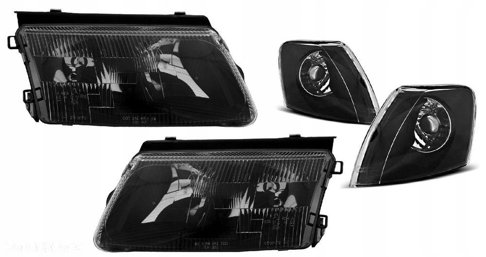 Reflektory Lampy h7 h1 Kierunkowskazy kpl Black Tuning VW Passat B5 3b 96-0 - 1