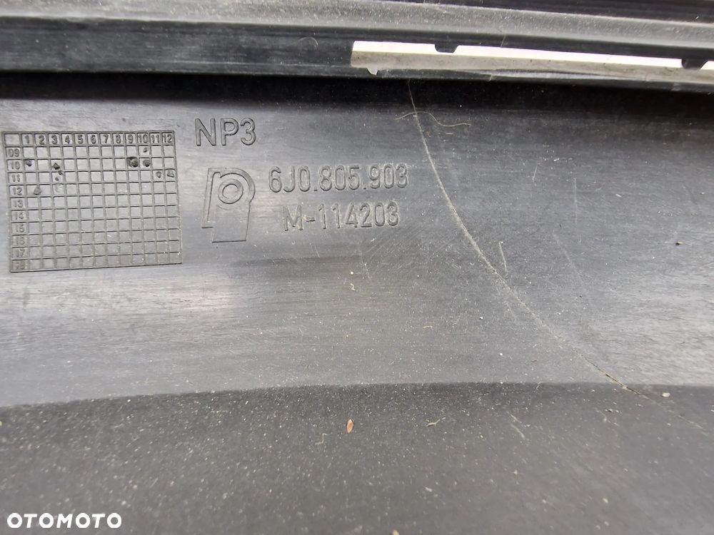 SEAT IBIZA IV 6J0 08-12 OSŁONA / DOKŁADKA POD ZDERZAK / SPOJLER ZDERZAKA PRZEDNIEGO PRZÓD , NR 6J0805903 , NR AUKCJI OSŁ754 - 7