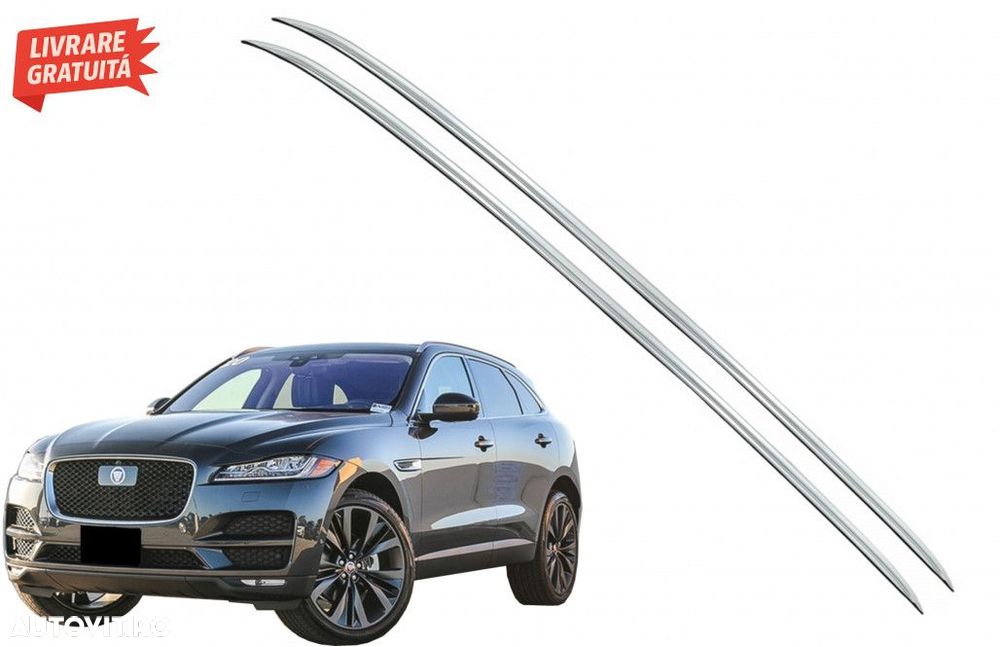 Bari Decorative Longitudinale Plafon Jaguar F-PACE (2017-up) Aluminiu - 6