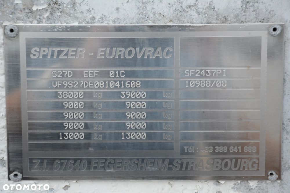 Spitzer SF 2437 PI / Cementonaczepa / 2008r / 37000l / 3 komorowa / Bardzo dobry stan - 19