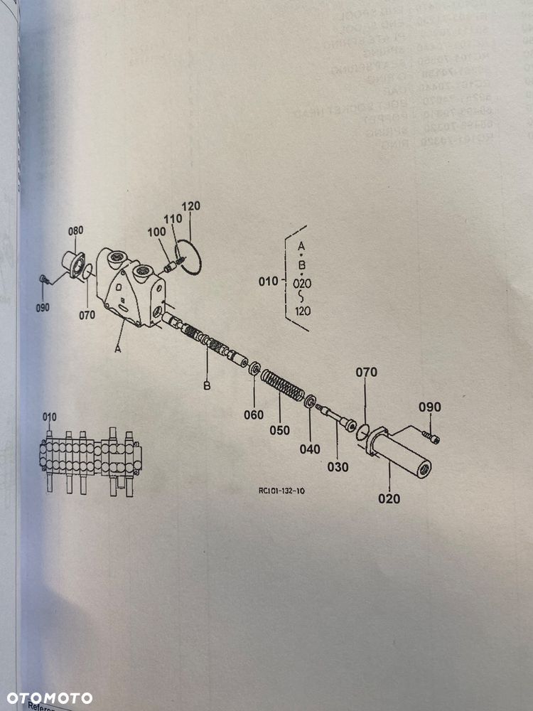 RC301-70140 sekcja hydrauliczna Kubota KX 91-2,KX121-2,KX161-2,KX61-2 - 5