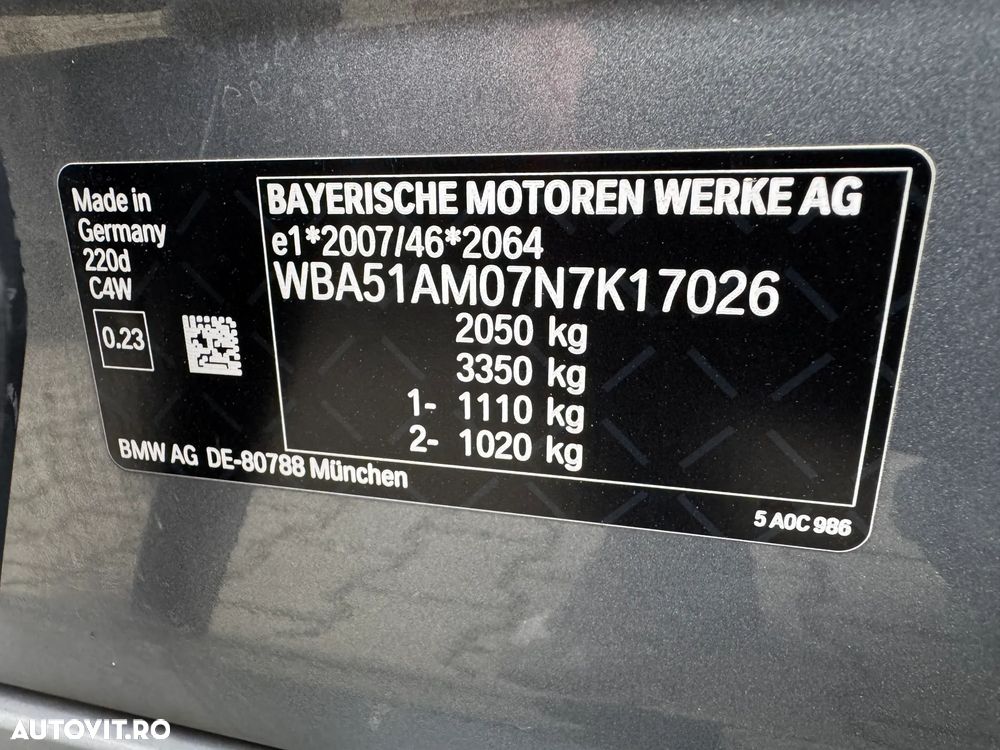 BMW Seria 2 220d Gran Coupe Aut. M Sport - 26