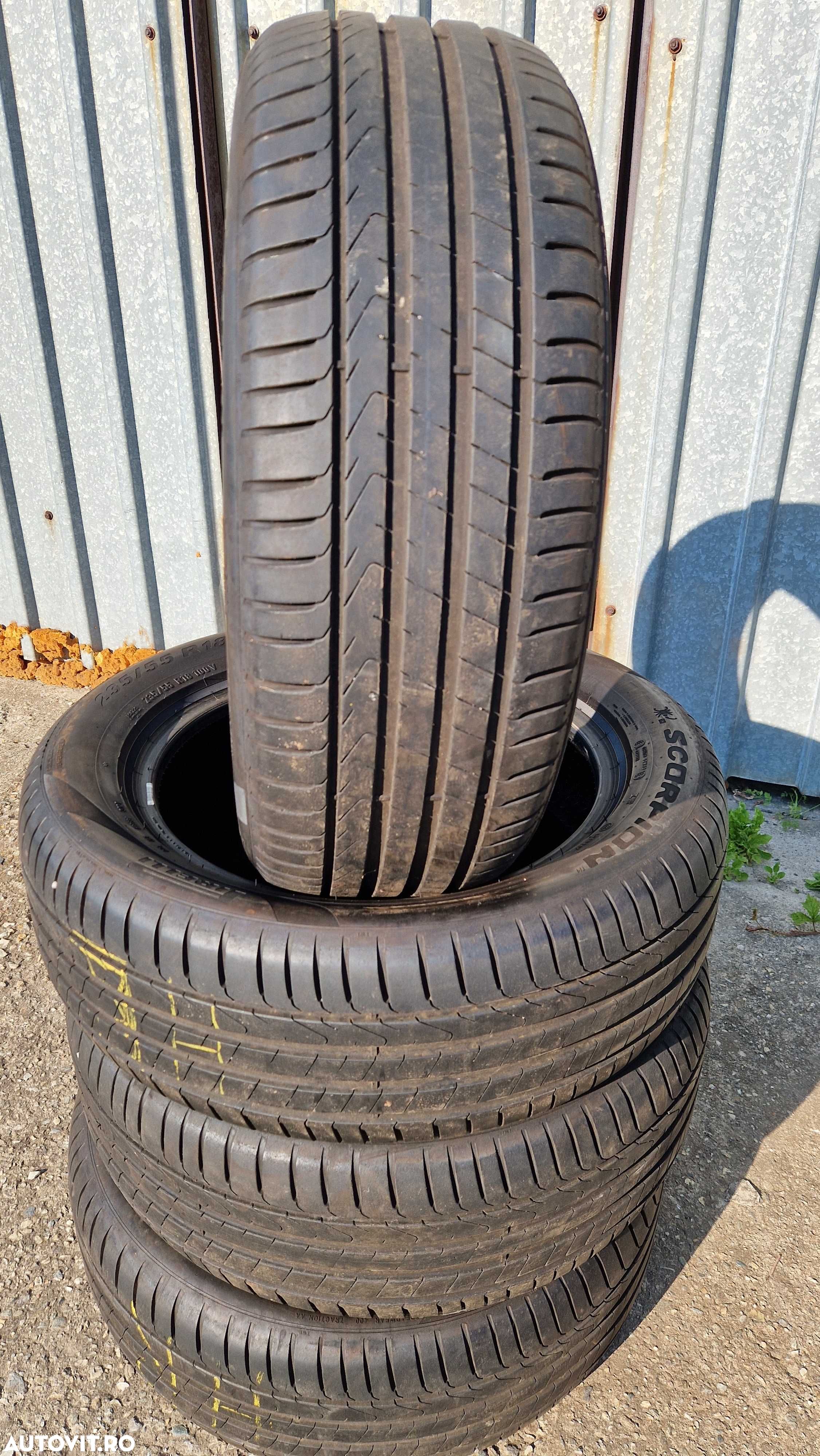 4x Anvelope vara Pirelli Scorpion 235/55 R18 100V profil~5mm DOT:3121 - 1