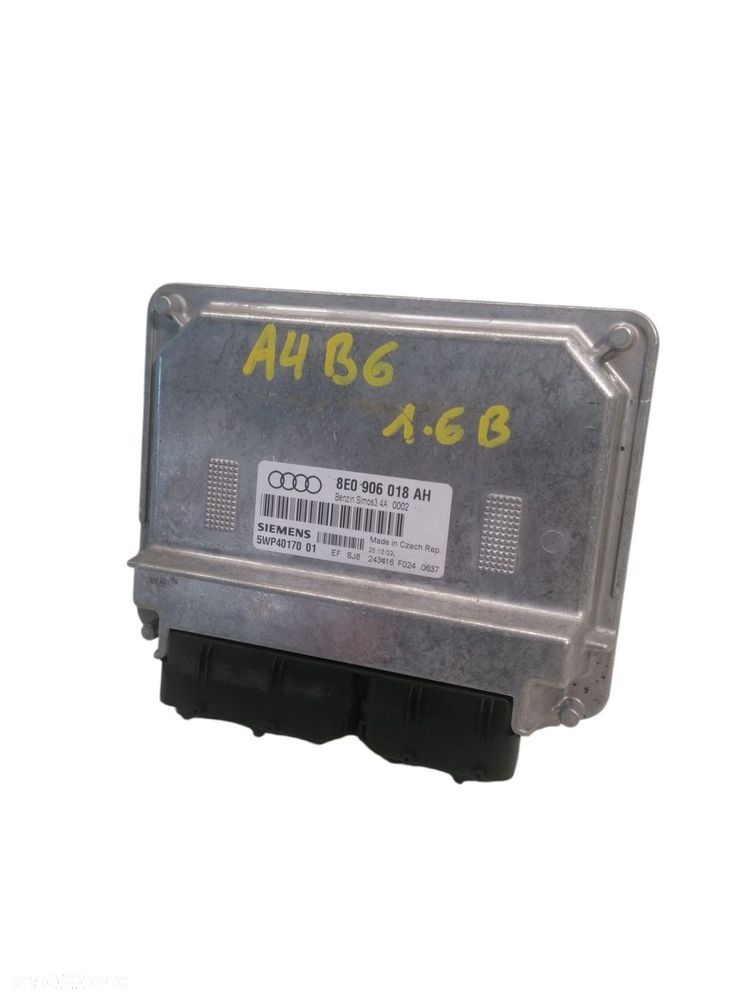 KOMPUTER SILNIKA AUDI A4 B6 1.6 8E0906018AH 5WP40170 - 1