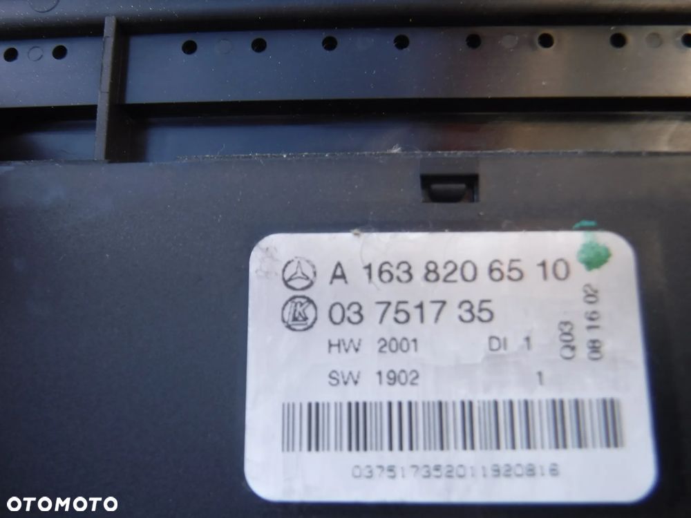 Mercedes ML W163 lift  przelacznik panel szyb lusterek A1638206510 A1638207210 A1638205010 - 2