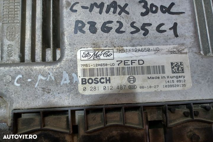 Calculator motor ECU 7M5112A650UD 7M5112A650UD Ford C-Max 1 [facelift - 3