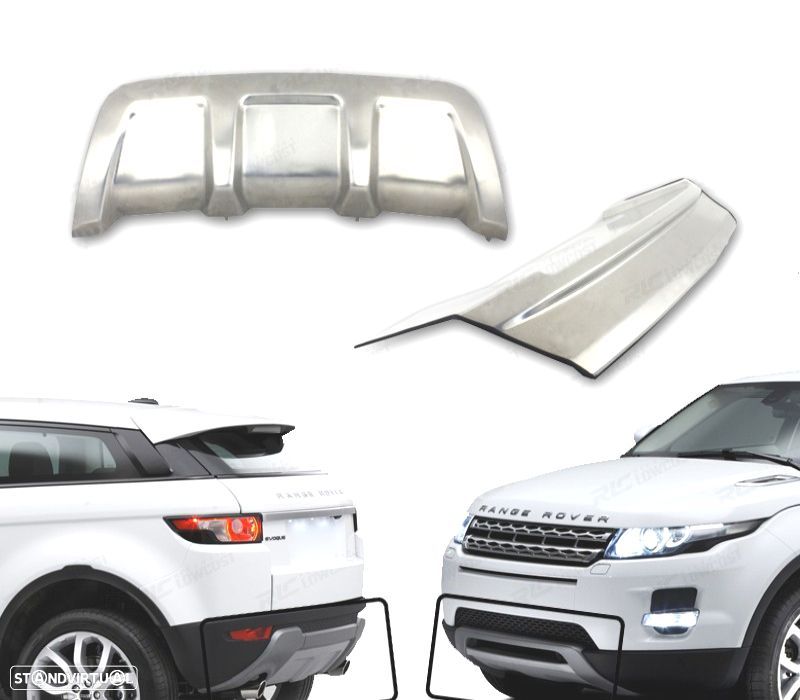SPOILER FRONTAL E DIFUSOR TRASEIRO PÁRA-CHOQUES RANGE ROVER EVOQUE 10-15 - 1
