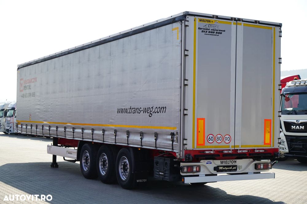 Wielton CORTINĂ STANDARD / REMORCA DIN OȚEL - 9 M / AXĂ RIDICATĂ / SAF / - 4