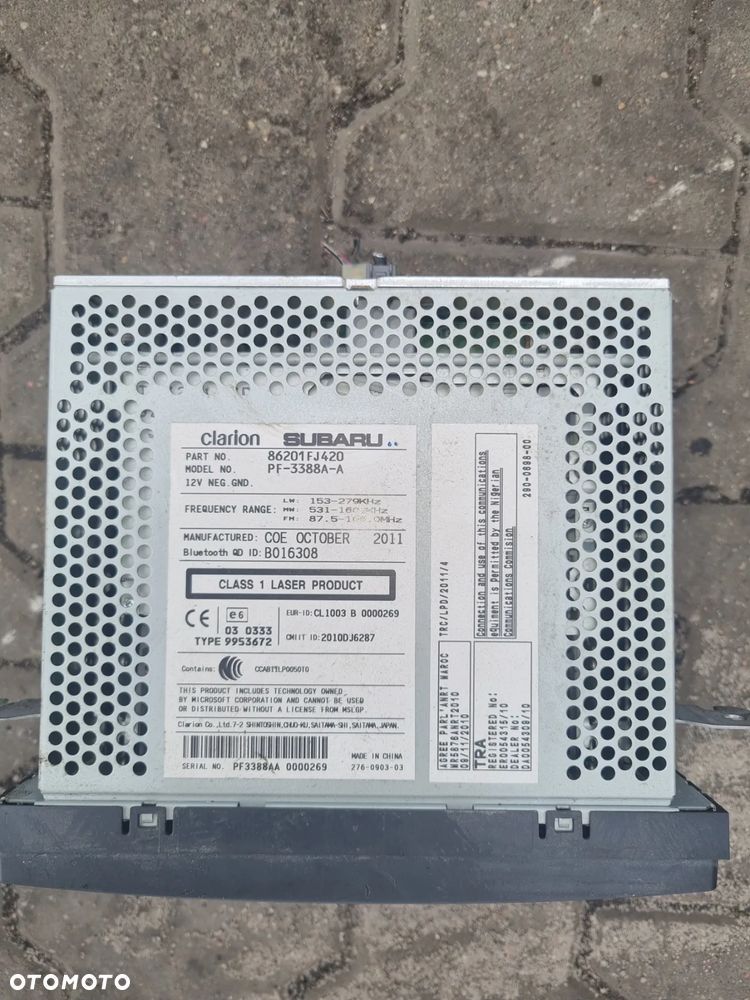 Radio CD Subaru XV 86201FJ420 - 2