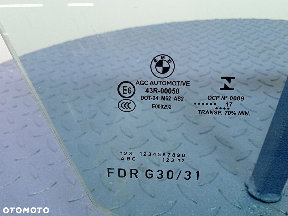 BMW 5 G30 G31 M5 SZYBA DRZWI PRZÓD PRAWA PRZEDNIA 17R - 3